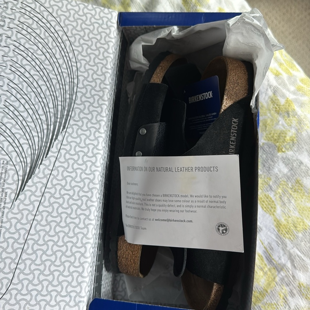 Birkenstock Black Leather/Suede Kyoto Sandal size 39. - Picture 4 of 5